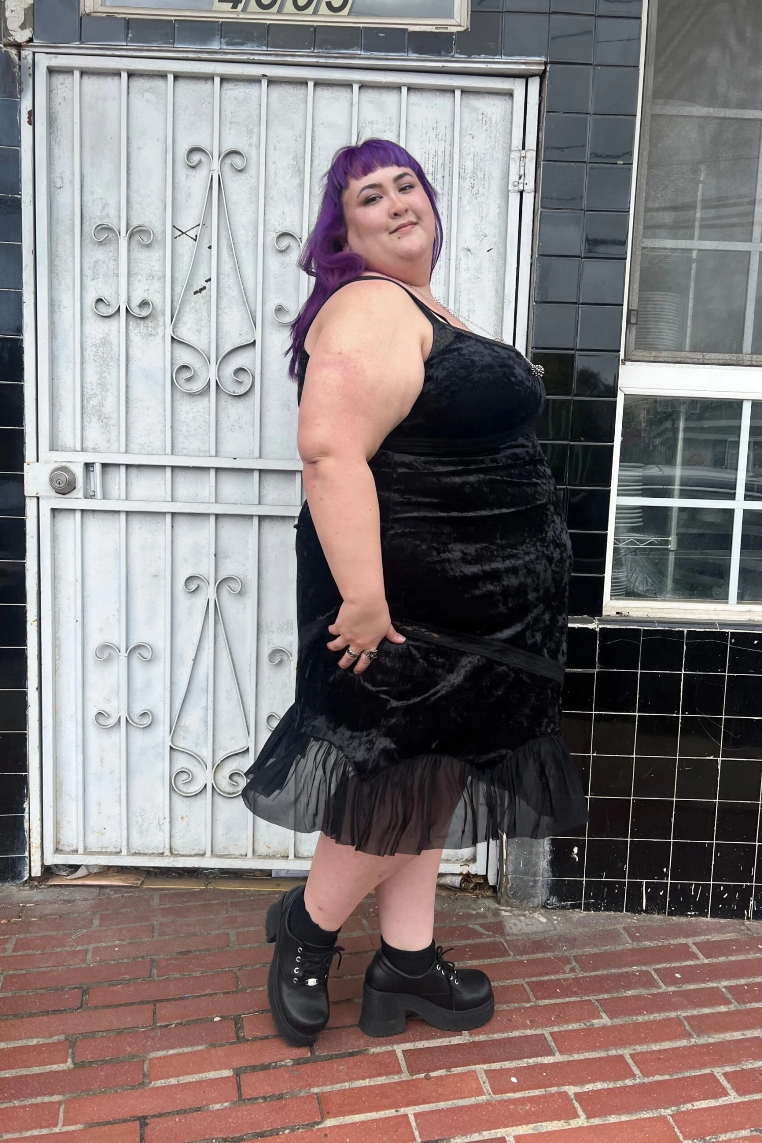 Luci Black Velvet Midi Dress 6 Luci Black Velvet Midi Dress - Image 6