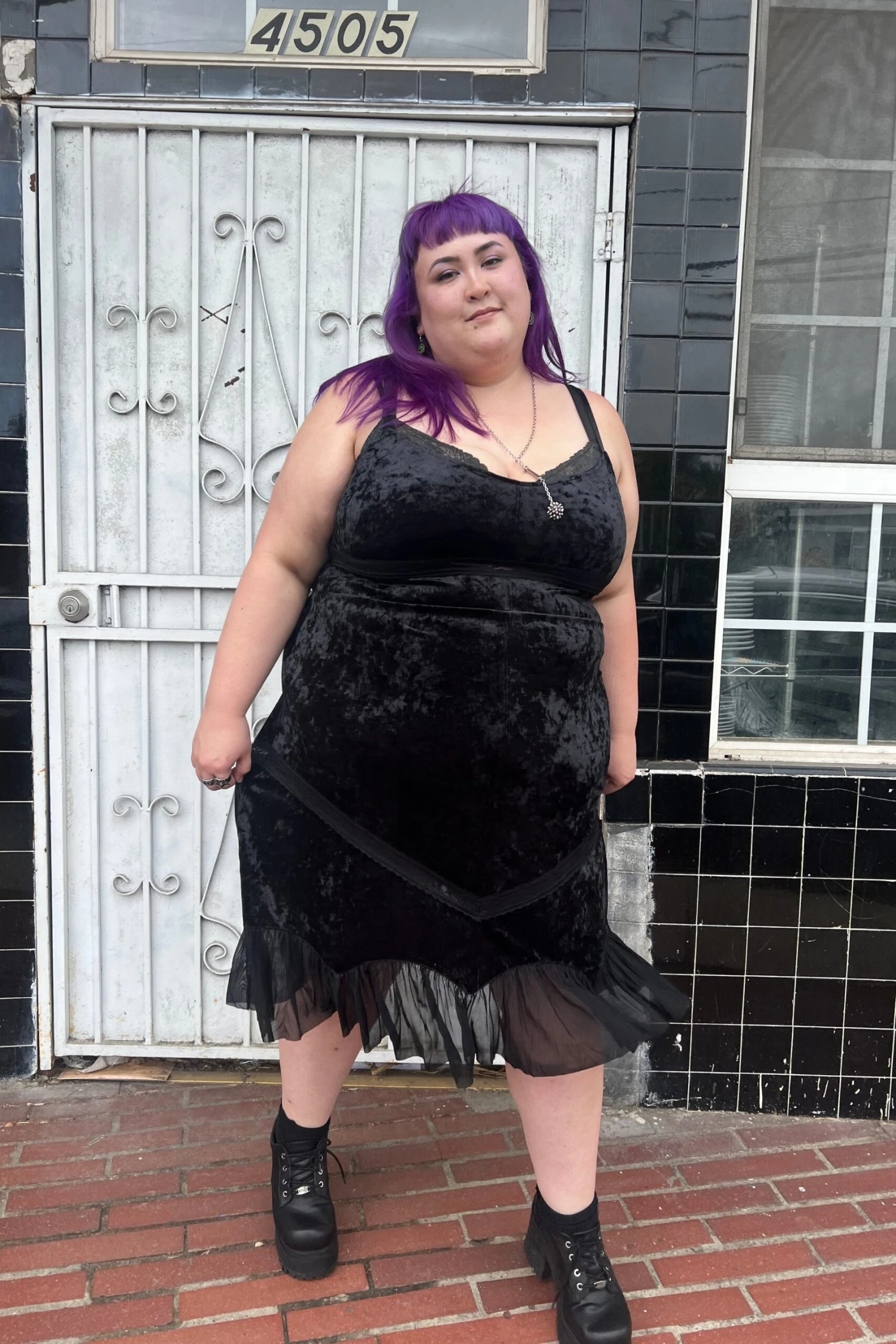 Luci Black Velvet Midi Dress 7 Luci Black Velvet Midi Dress - Image 7