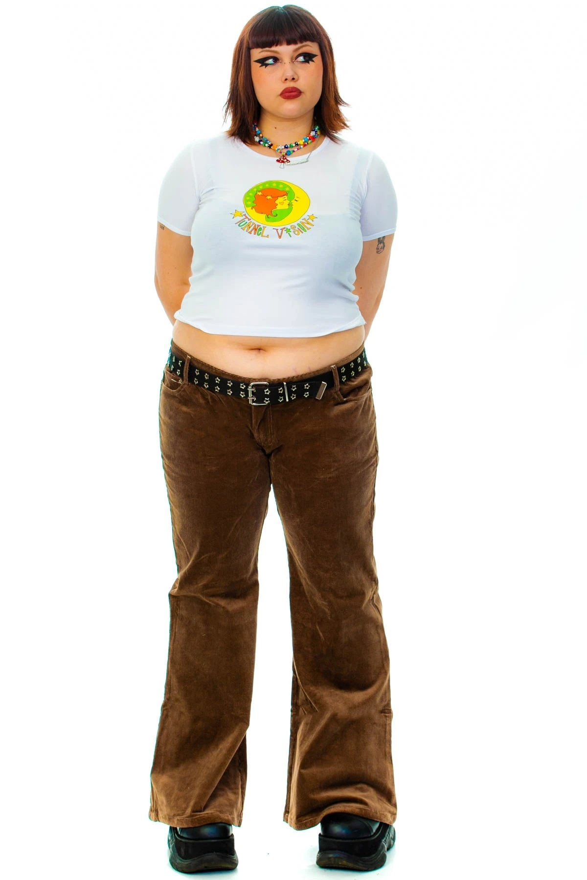 TUNNEL VISION SECONDHAND (GRADE A) Melody Brown Corduroy Flares 3 TUNNEL VISION SECONDHAND (GRADE A) Melody Brown Corduroy Flares - Image 3