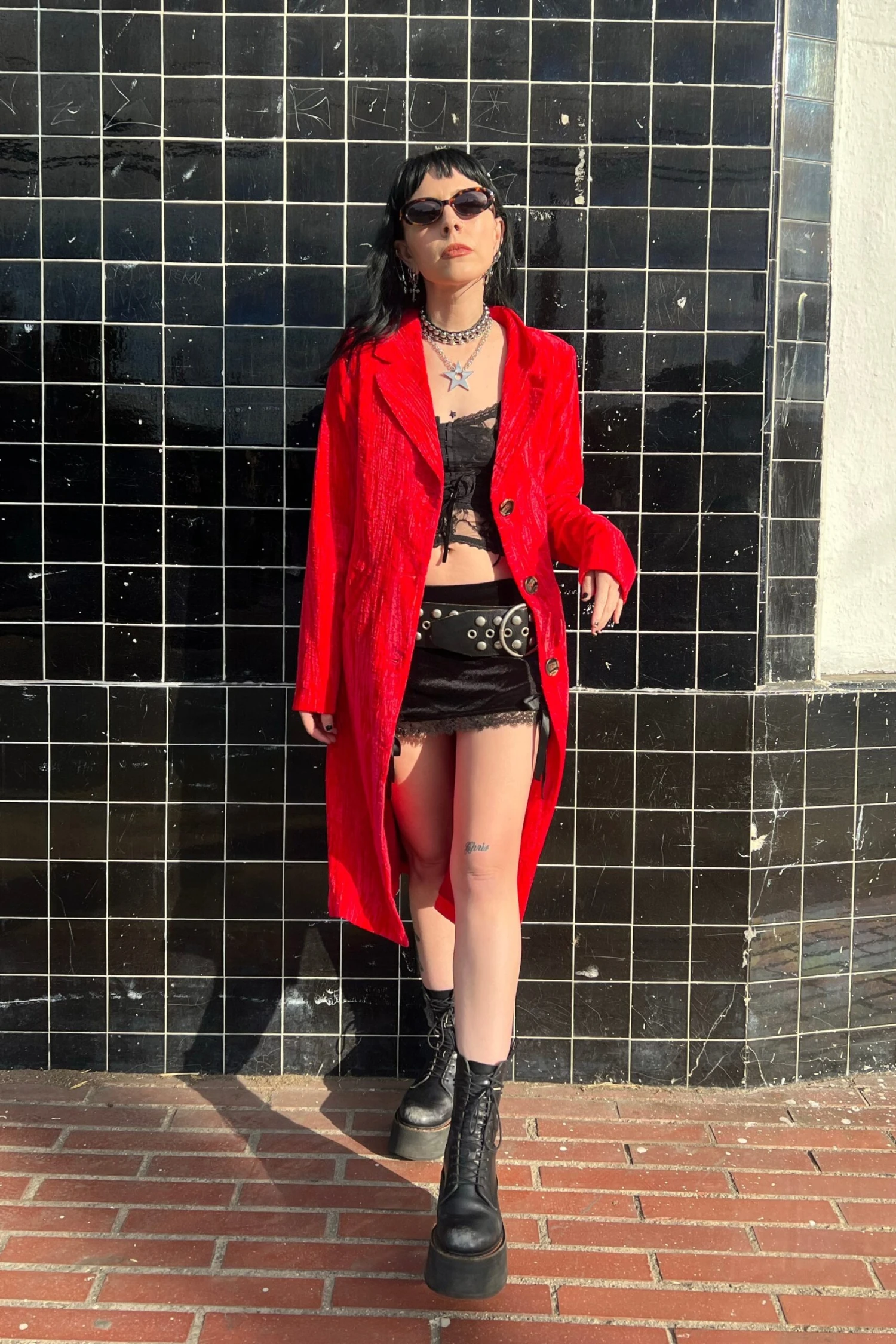 Mazzy Red Longline Jacket 6 Mazzy Red Longline Jacket - Image 6