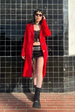 Mazzy Red Longline Jacket 26 Mazzy Red Longline Jacket -TUNNEL Vision Shop IMG 5721