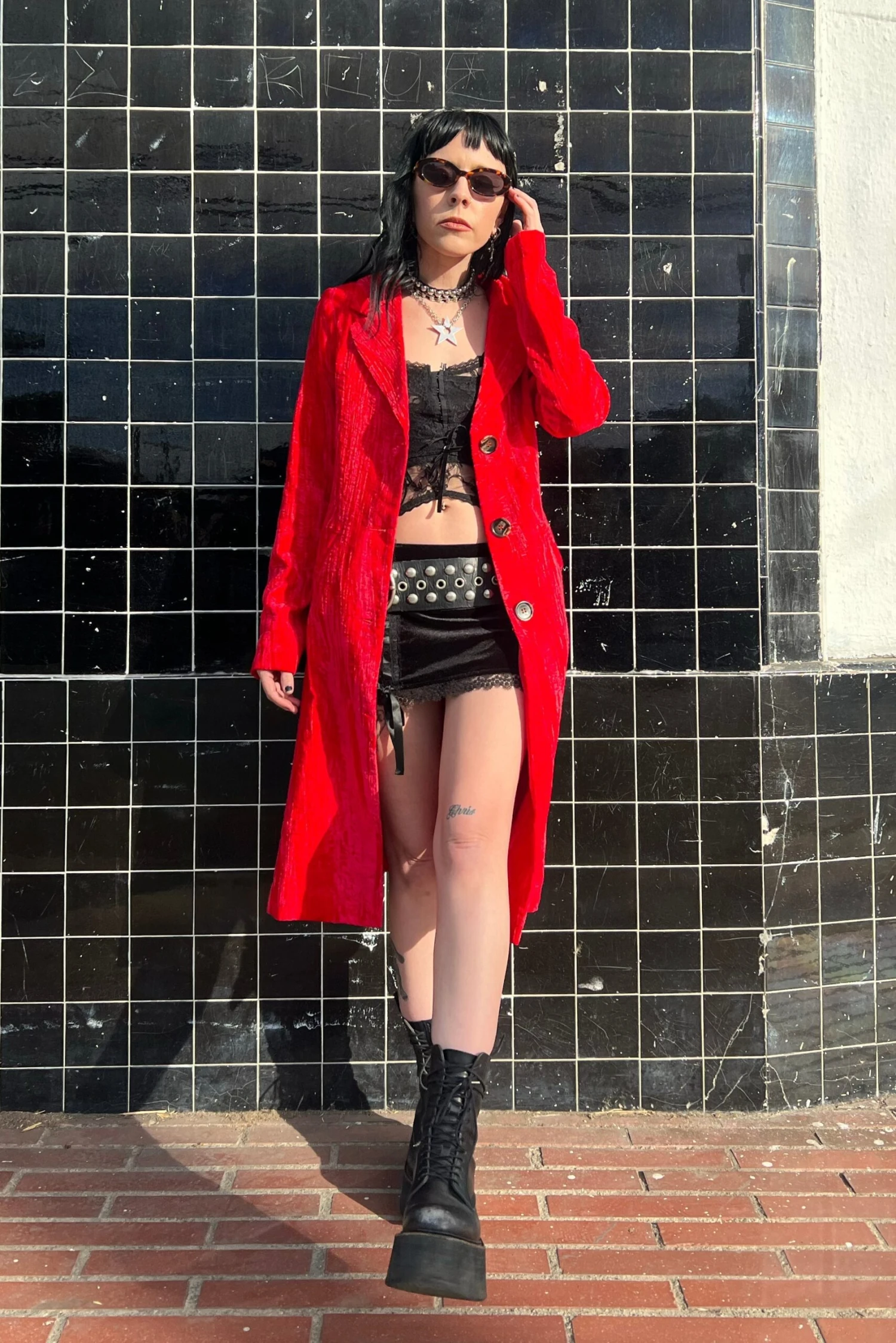 Mazzy Red Longline Jacket 7 Mazzy Red Longline Jacket - Image 7