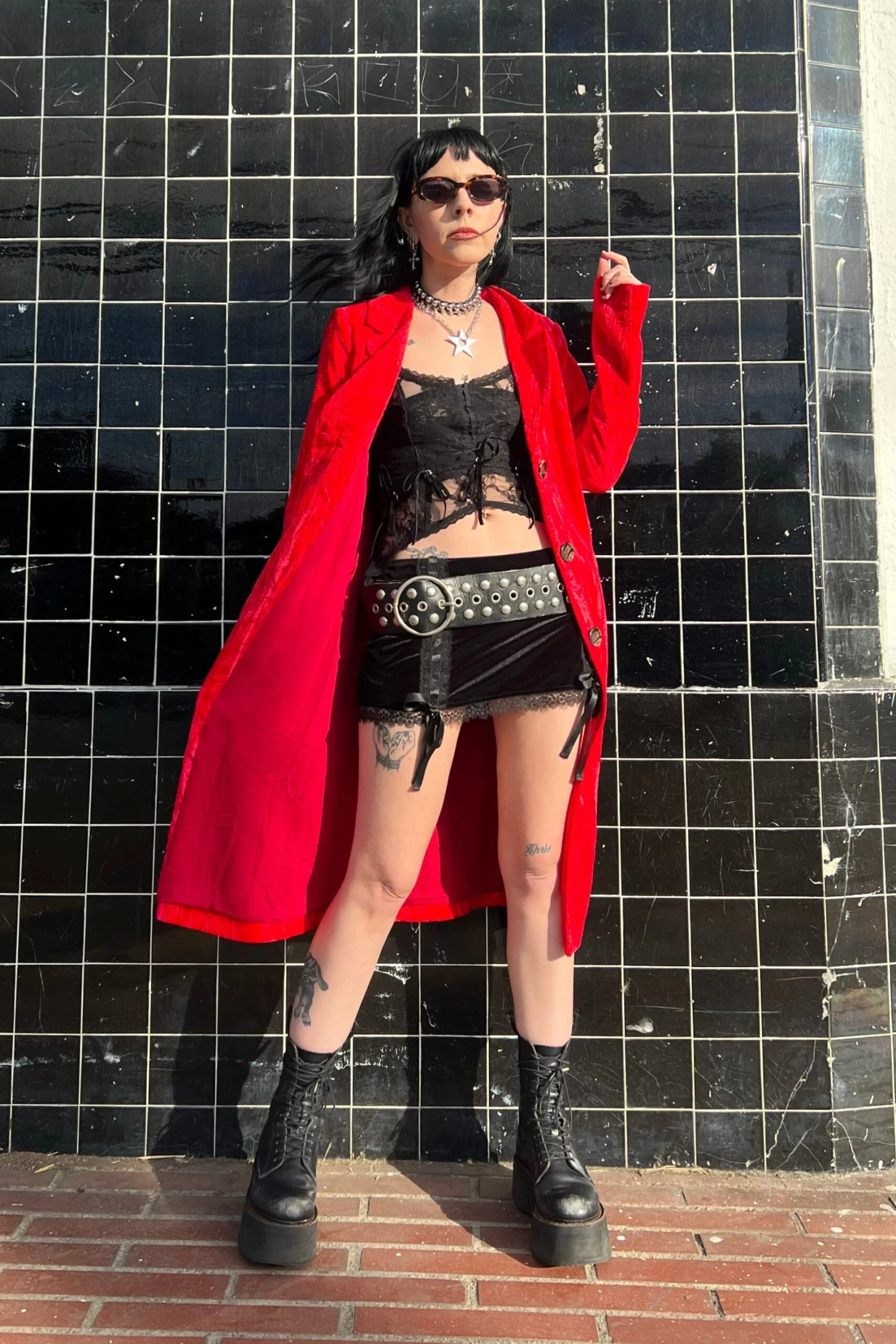 Mazzy Red Longline Jacket 8 Mazzy Red Longline Jacket - Image 8