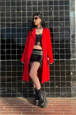 Mazzy Red Longline Jacket 28 Mazzy Red Longline Jacket -TUNNEL Vision Shop IMG 5756