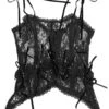 Gwendolyn Black Lace Tie-Up Camisole