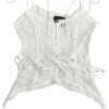 Gwendolyn White Lace Tie-Up Camisole
