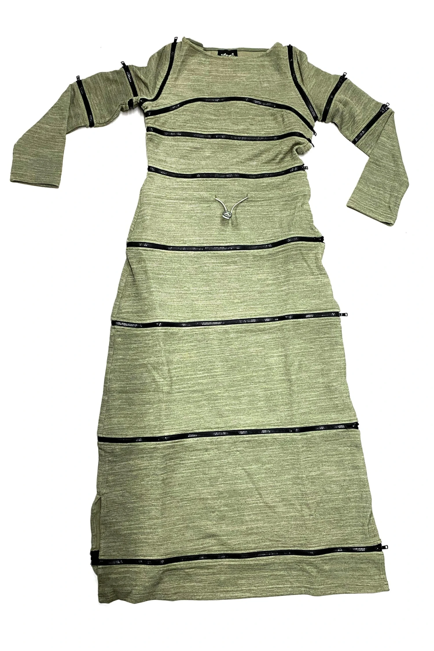 40-in-1 Olive Green Zip-Off Convertible Dress 1 40-in-1 Olive Green Zip-Off Convertible Dress