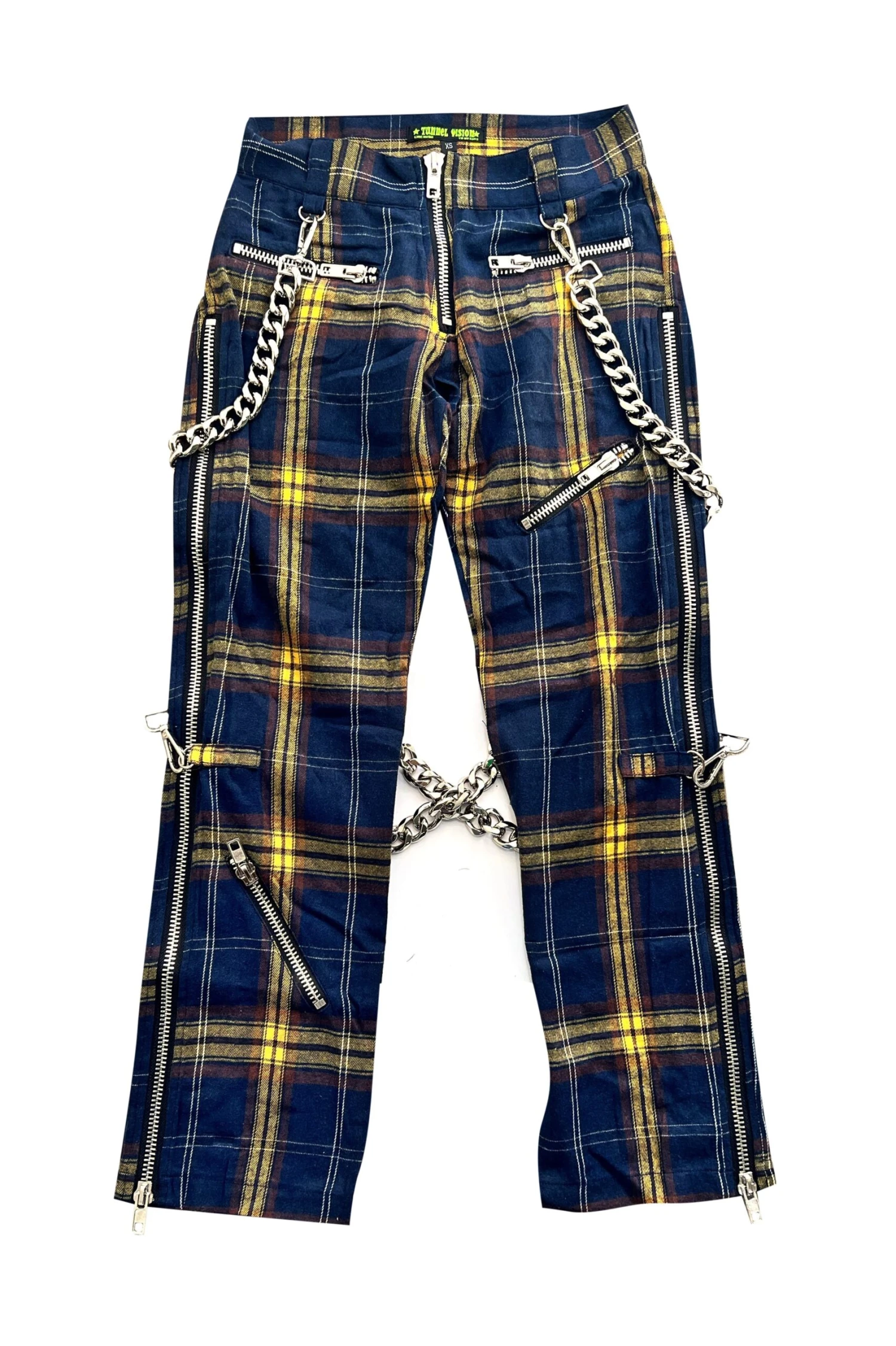 Plaid Poly Chain Bondage Pants 1 Plaid Poly Chain Bondage Pants