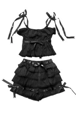Fern Black Bloomer Set