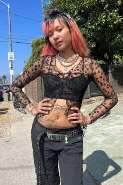 Everything Black Flutter Mesh Top -TUNNEL Vision Shop IMG 8357 88c6e02d 4758 4881 9e90 f78dd223aaa1