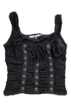 Lexi Black Grommet Top