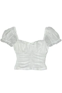 Serafina White Puff-Sleeve Top