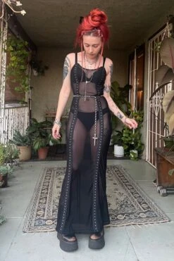 Black Amarantha Hook And Eye Maxi Dress 36 Black Amarantha Hook And Eye Maxi Dress -TUNNEL Vision Shop KSJHGSKgKEUAG