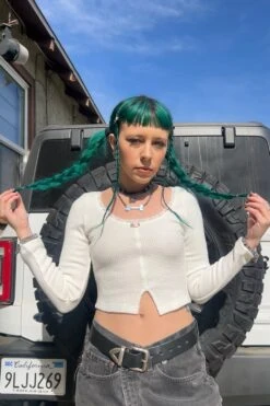 Rosa White Lace-Trimmed Thermal Long-Sleever 22 Rosa White Lace-Trimmed Thermal Long-Sleever -TUNNEL Vision Shop SDV