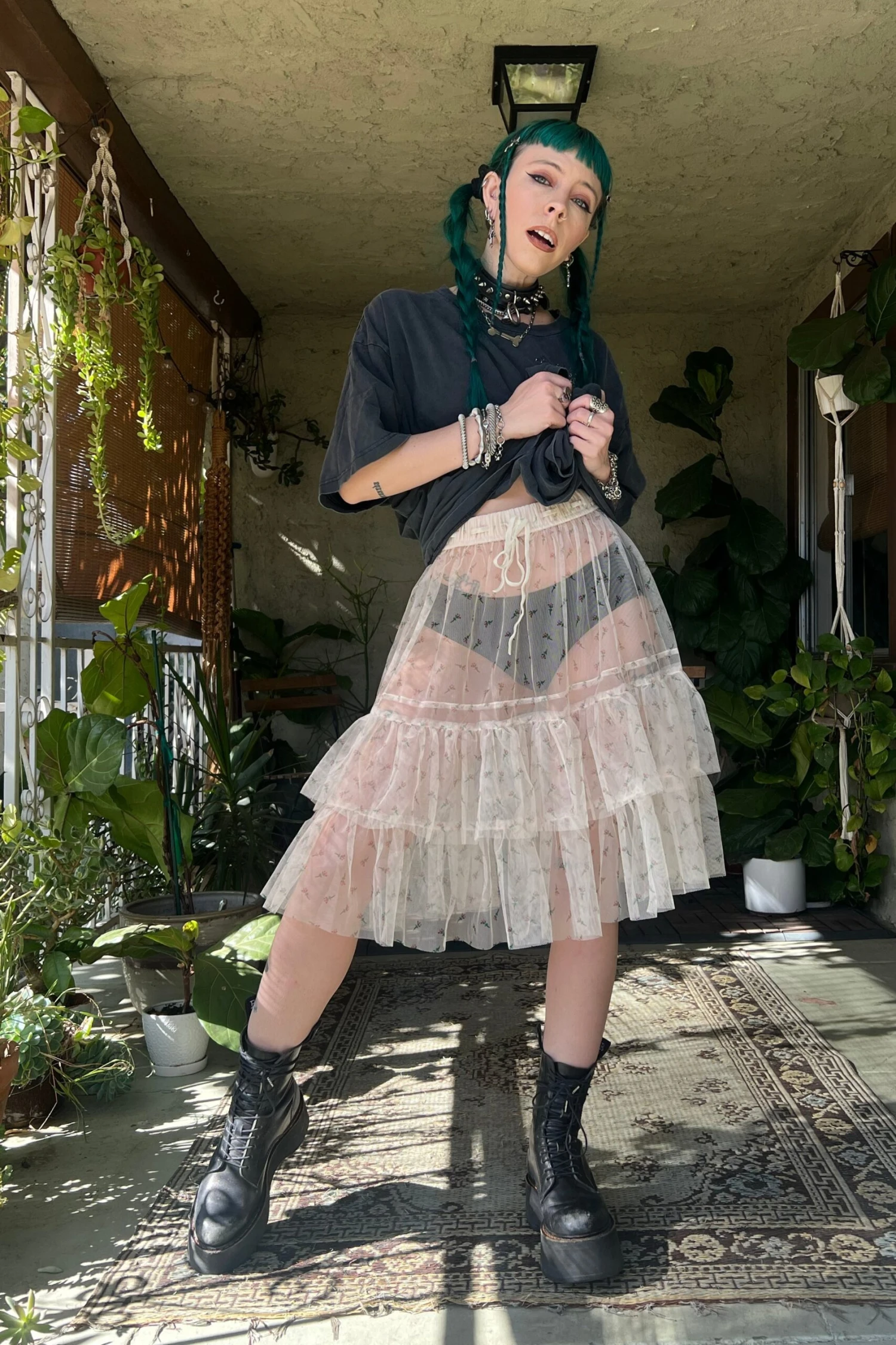 Louisa May Sheer Floral Ruffle Skirt 7 Louisa May Sheer Floral Ruffle Skirt - Image 7