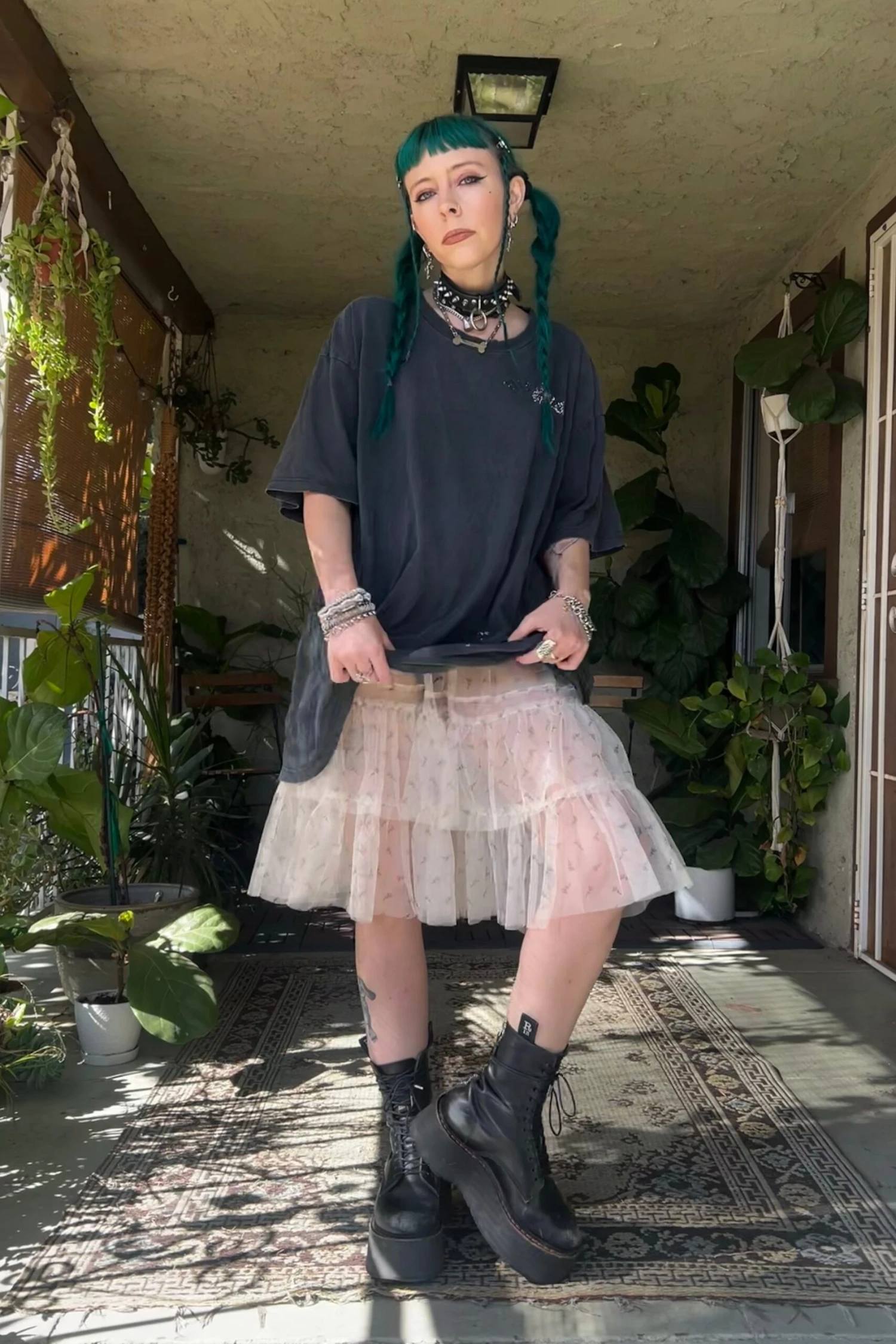 Louisa May Sheer Floral Ruffle Skirt 4 Louisa May Sheer Floral Ruffle Skirt - Image 4