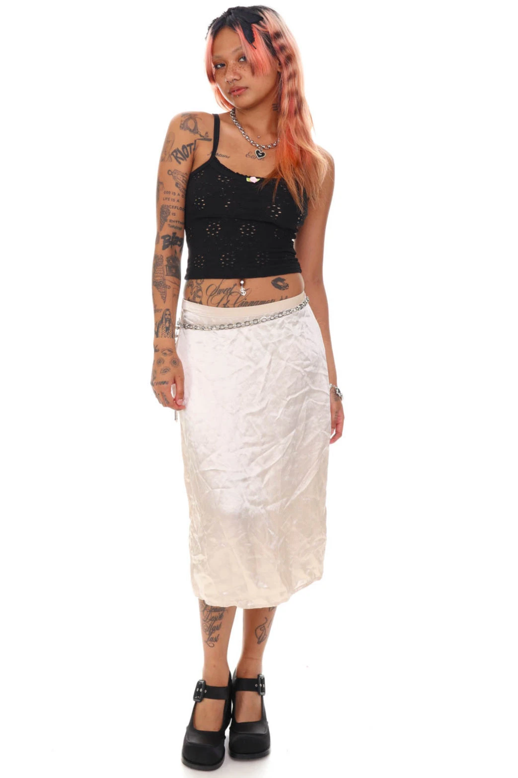 Not-Quite-Vintage Silk Slip Skirt - S/M 2 Not-Quite-Vintage Silk Slip Skirt - S/M - Image 2