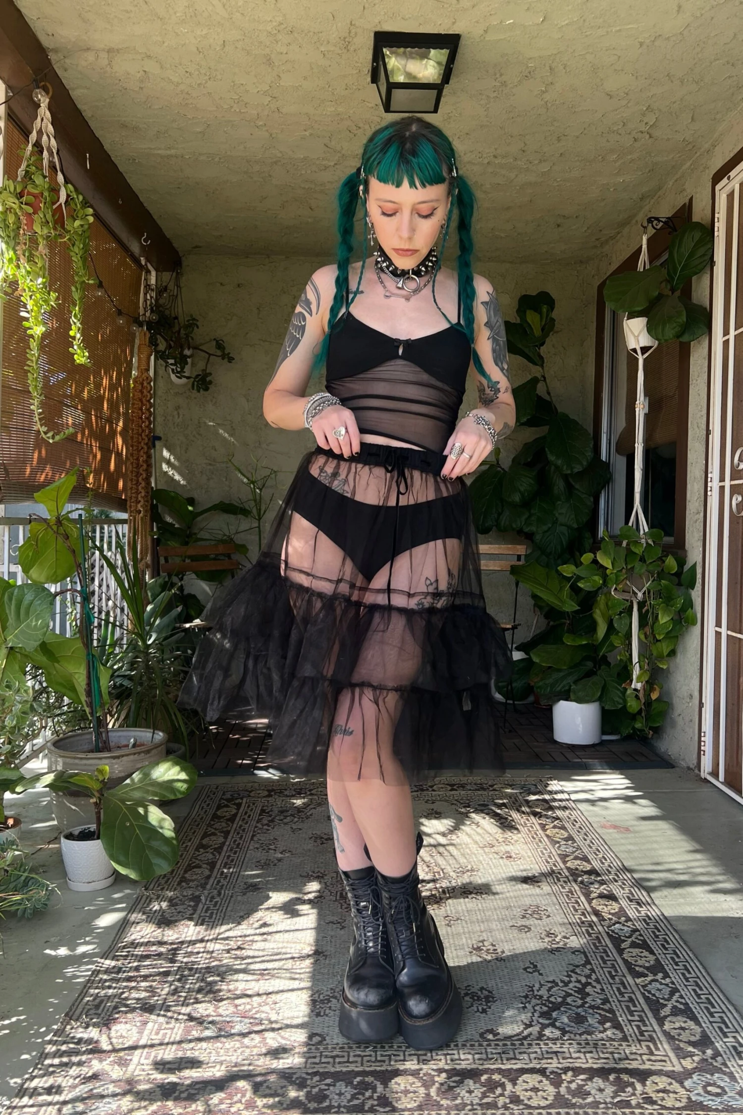 Louisa May Sheer Black Ruffle Skirt 9 Louisa May Sheer Black Ruffle Skirt - Image 9