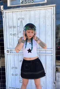 Black Carmen 5-in-1 Convertible Cargo Skirt 30 Black Carmen 5-in-1 Convertible Cargo Skirt -TUNNEL Vision Shop blk10