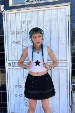 Black Carmen 5-in-1 Convertible Cargo Skirt 31 Black Carmen 5-in-1 Convertible Cargo Skirt -TUNNEL Vision Shop blk11