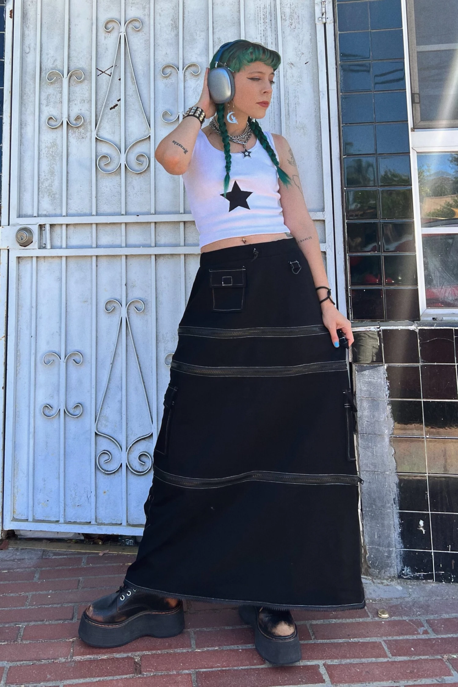 Black Carmen 5-in-1 Convertible Cargo Skirt 6 Black Carmen 5-in-1 Convertible Cargo Skirt - Image 6