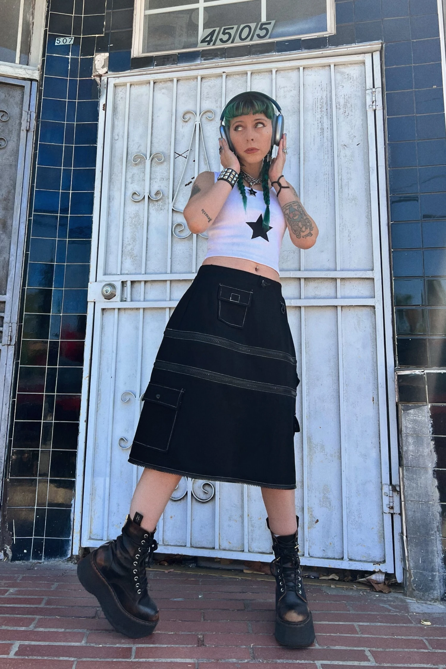 Black Carmen 5-in-1 Convertible Cargo Skirt 8 Black Carmen 5-in-1 Convertible Cargo Skirt - Image 8