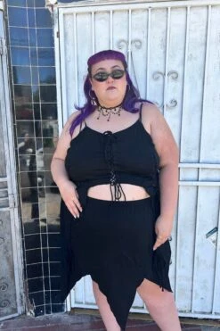 Black Fairy Apocalypse Skirt 37 Black Fairy Apocalypse Skirt -TUNNEL Vision Shop blkskirtaya2