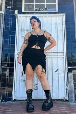 Black Fairy Apocalypse Skirt 36 Black Fairy Apocalypse Skirt -TUNNEL Vision Shop blkskirtmia2