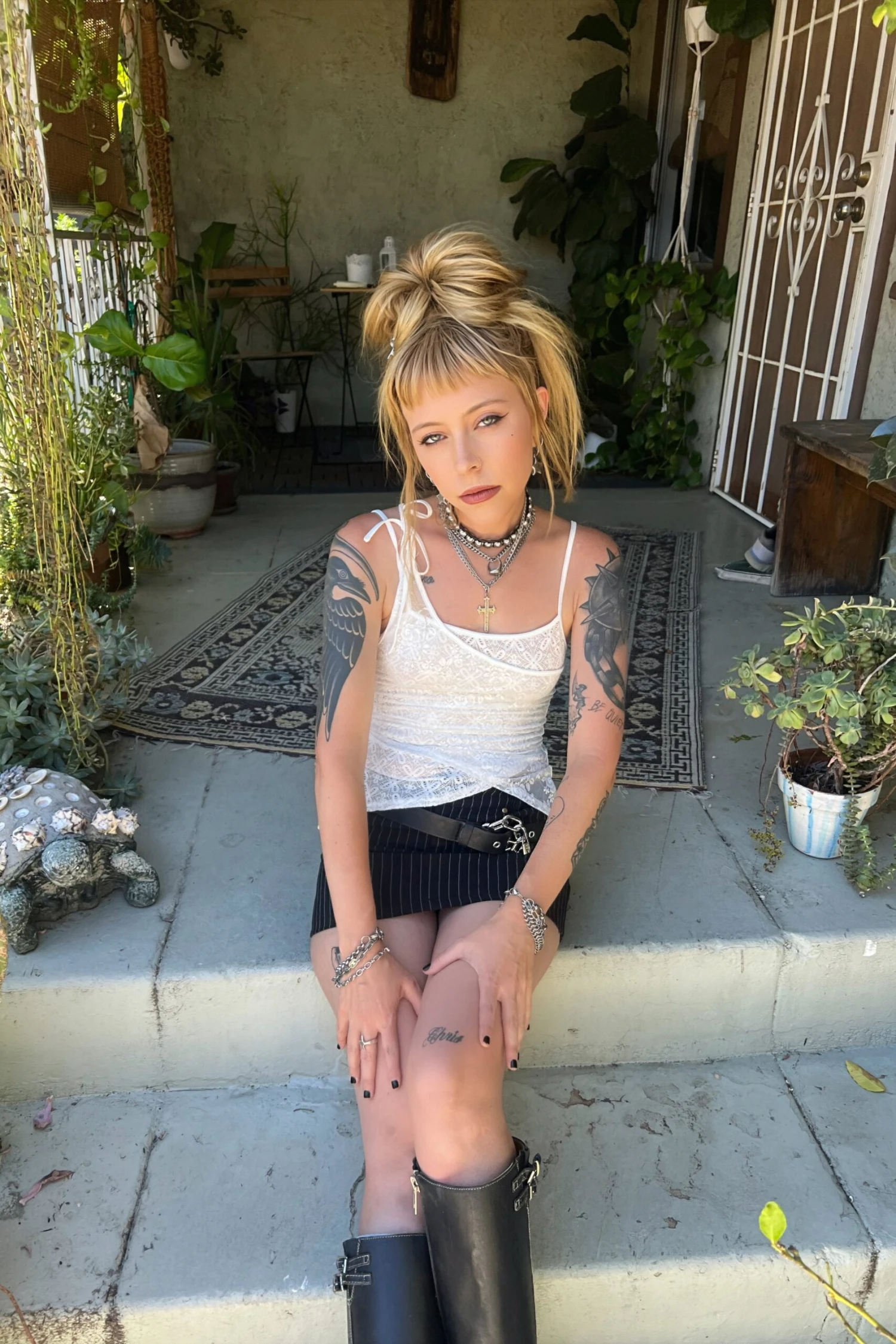 Disco White Lace Criss-Cross Layer Top 6 Disco White Lace Criss-Cross Layer Top - Image 6