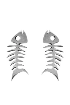 Fishbone Stud Earrings