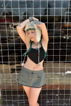 Olive Carmen 5-in-1 Convertible Cargo Skirt 29 Olive Carmen 5-in-1 Convertible Cargo Skirt -TUNNEL Vision Shop grn10