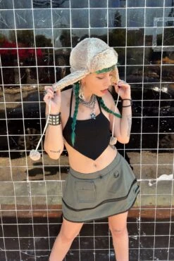 Olive Carmen 5-in-1 Convertible Cargo Skirt 27 Olive Carmen 5-in-1 Convertible Cargo Skirt -TUNNEL Vision Shop grn8