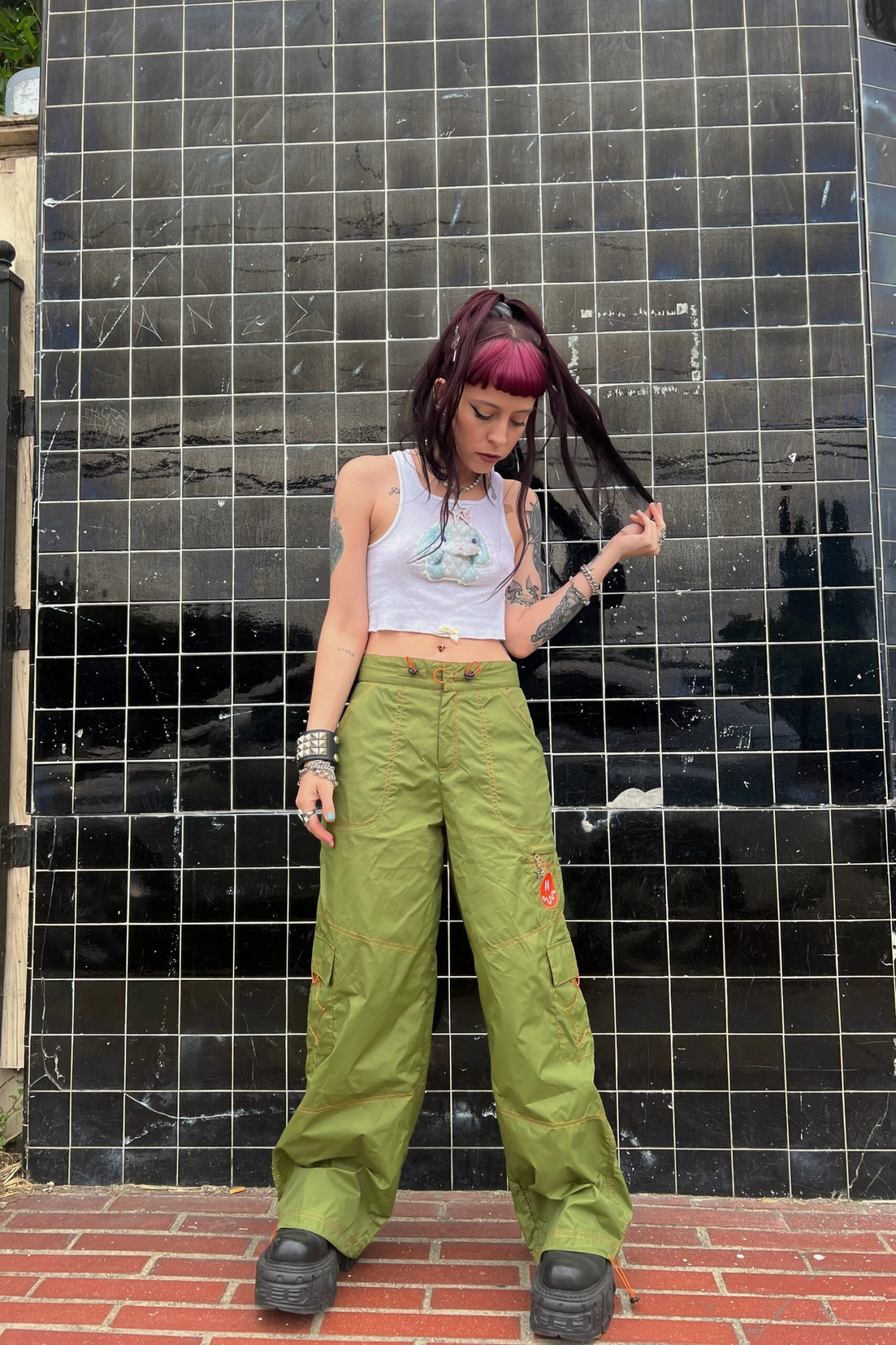 Splendor Olive Parachute Pants 5 Splendor Olive Parachute Pants - Image 5