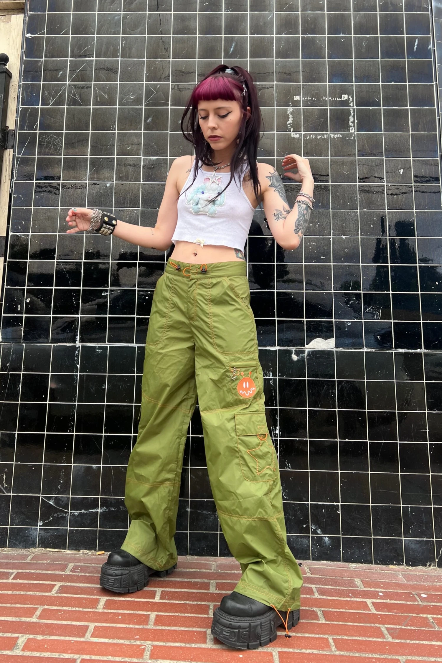 Splendor Olive Parachute Pants 4 Splendor Olive Parachute Pants - Image 4