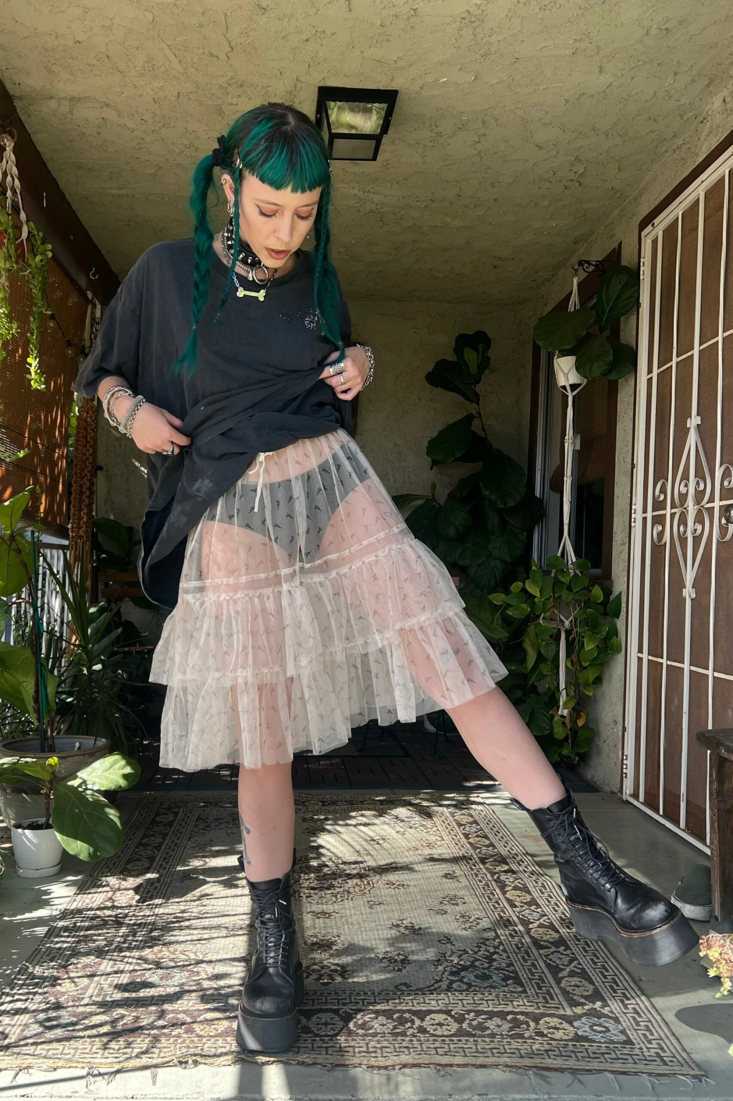 Louisa May Sheer Floral Ruffle Skirt 9 Louisa May Sheer Floral Ruffle Skirt - Image 9