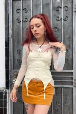 Gish Cream Convertible 3-in-1 Layered Top 29 Gish Cream Convertible 3-in-1 Layered Top -TUNNEL Vision Shop hjvjh