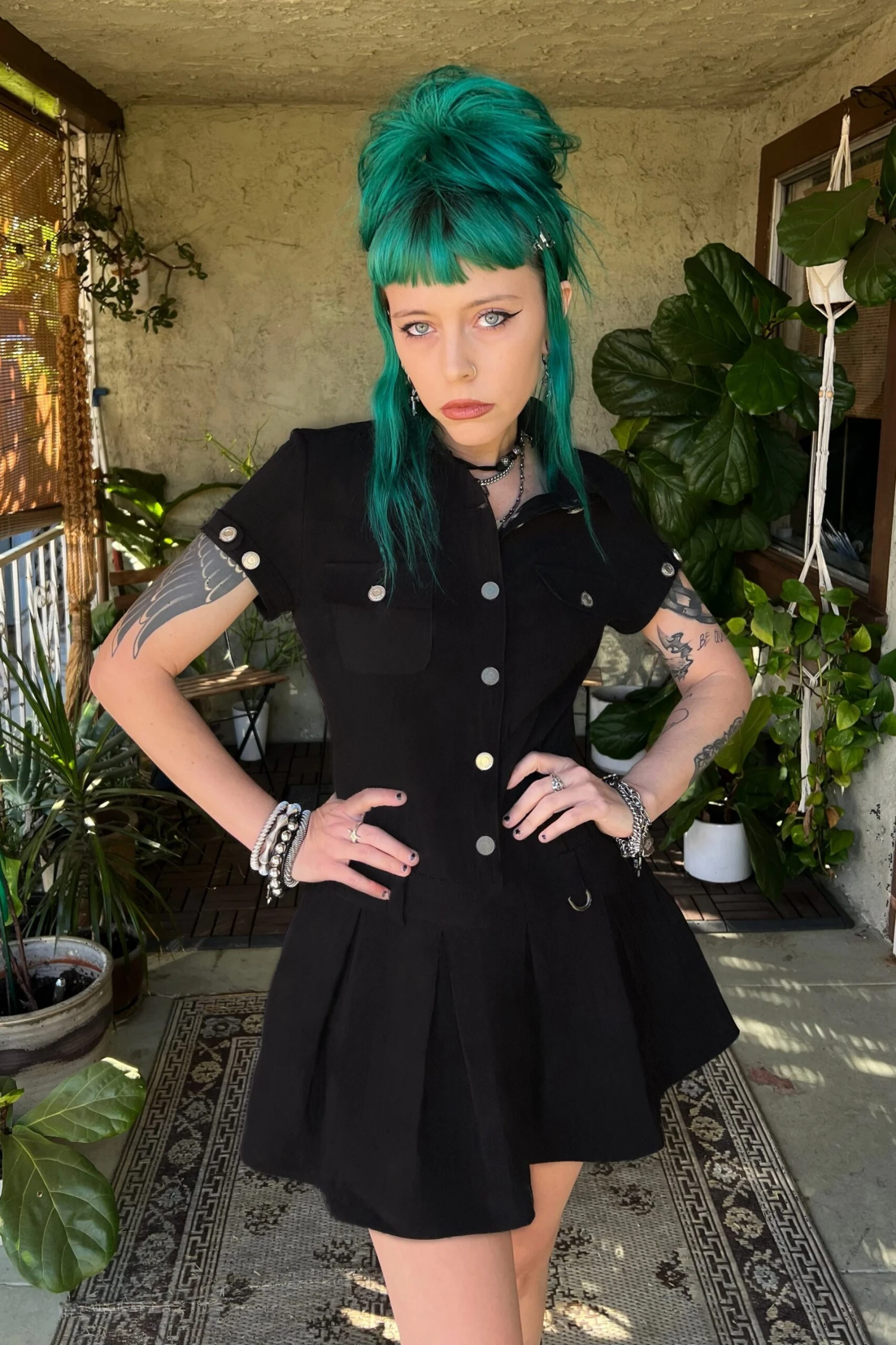 Enid Black Mini Dress 2 Enid Black Mini Dress - Image 2