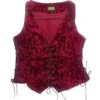 Evie Burgundy Velvet Lace-Up Top