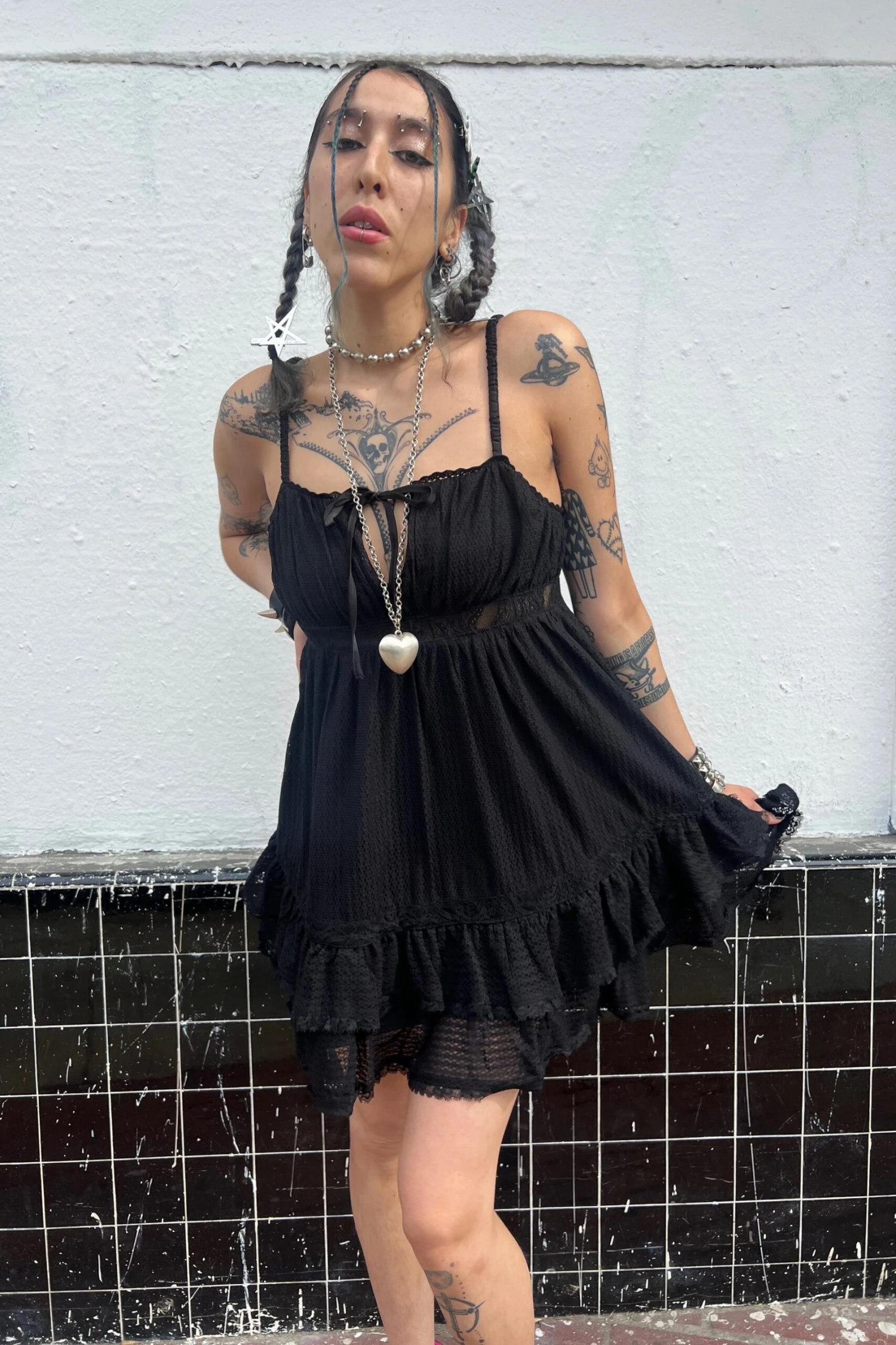 Baby Dolly Black Mini Dress 5 Baby Dolly Black Mini Dress - Image 5