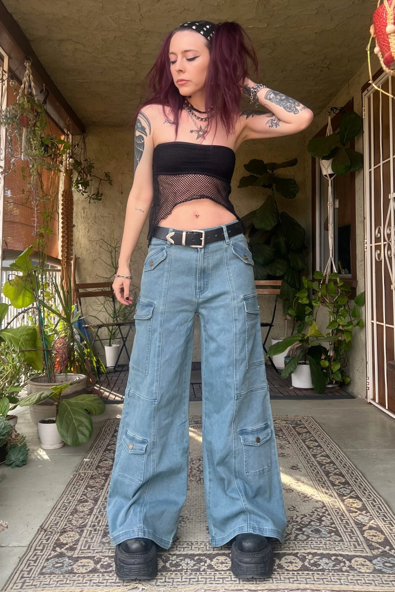 Reggie Blue Denim Cargo Baggies 4 Reggie Blue Denim Cargo Baggies - Image 4