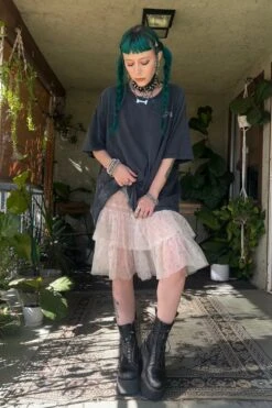 Louisa May Sheer Floral Ruffle Skirt 24 Louisa May Sheer Floral Ruffle Skirt -TUNNEL Vision Shop sdfsd