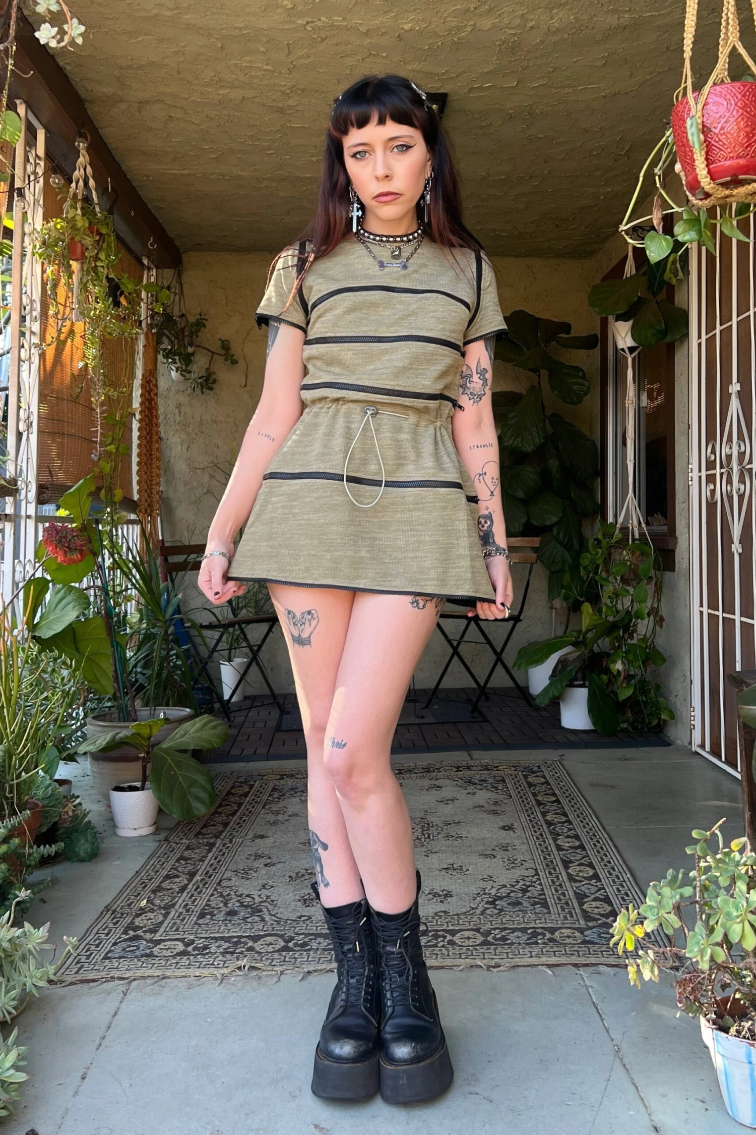 40-in-1 Olive Green Zip-Off Convertible Dress 7 40-in-1 Olive Green Zip-Off Convertible Dress - Image 7