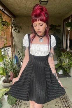 Alicia Underbust Pinstripe Dress -TUNNEL Vision Shop wesfDA