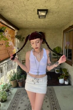 Amber White Stretch Mini Skort -TUNNEL Vision Shop wht1 7fdc977e 07ef 43a0 ac15 89bfbdb6381f